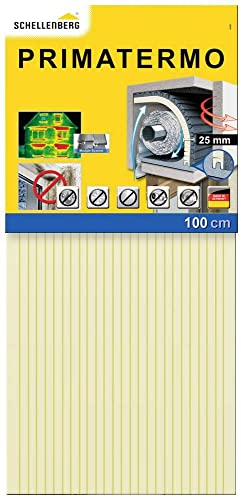 Schellenberg 66283 Isolante per cassonetto tapparella 2 pezzi, grigio, 100 x 50 cm, pannelli coibentati per tapparelle avvolgibili con 25 mm di spessore