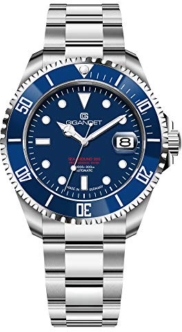 Gigandet Reloj automático para Hombre Sea Ground 300 - Fabricado en Alemania - Cristal de Zafiro - Swiss Super Luminova - Acero Inoxidable - 300m/30bar a Prueba de Agua - Azul - G300-005M