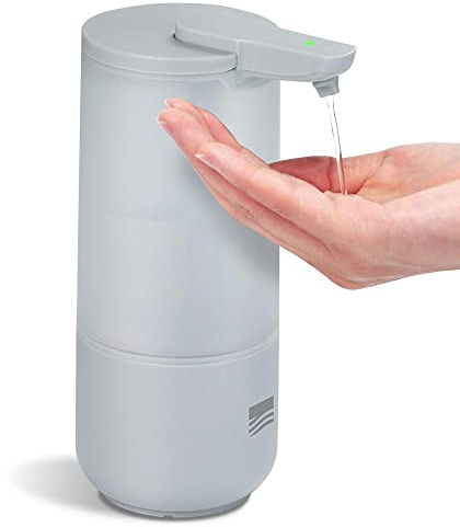 BERNSTEIN® Seifenspender SP1 mit Schutzklasse IPX6, Seifenspender automatisch, Desinfektionspender mit Sensor, Seifendispenser Berührungslos 250ml, Handseifenspender in Grau