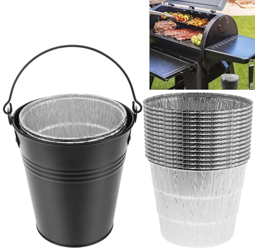 Foppla Lot de 15 sacs à graisse en alliage de fer antirouille - Compatible avec Traeger série 20/22/34 - 15 x 14,3 cm