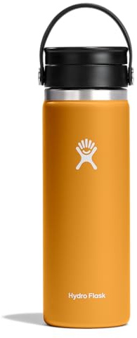 Hydro Flask Flex Sip Coffee Tumbler – Insulated Stainless Steel, Non Spill, Leak Proof Travel Coffee Cup 20 Oz Fossil Brown