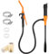 Pompe à carburant multifonction à piles jusqu'à 9 litres (2,4 GPM) par minute Pompe portable pour essence, diesel, eau, carburant (Orange)