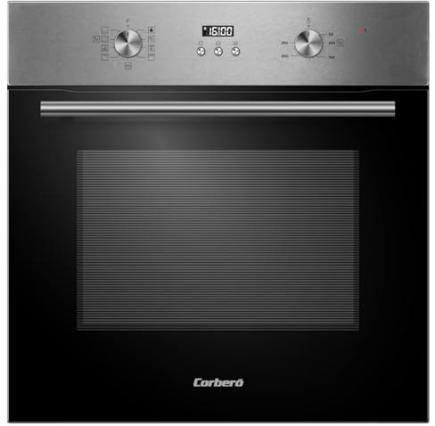 Corberó - Horno Capacidad | CCHMD807XG | 70L | Multifunción, Display Digital, 8 Prog., Guías Extraíbles, Luz Interior, Puerta Doble Cristal | 3000W Potencia | Negro
