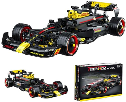 LIKLIKLINK Technik Rennwagen Bausteine Formula F1 Bausatz, 1039 Teile Klemmbausteine Sportwagen Modellbausatz, MOC F1 RB19 Formula Rennenauto Spielzeug Bauset Kompatibel mit Großen Marken