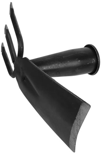 Uonlytech Houe De Jardin Multifonction Et Fourche Robuste pour Désherber Et Ameublir Le Sol, Outil Manuel sans Manche 7,5 Cm Jardinage Extérieur, Acier Solide pour Entretien Pelouse Et Potager