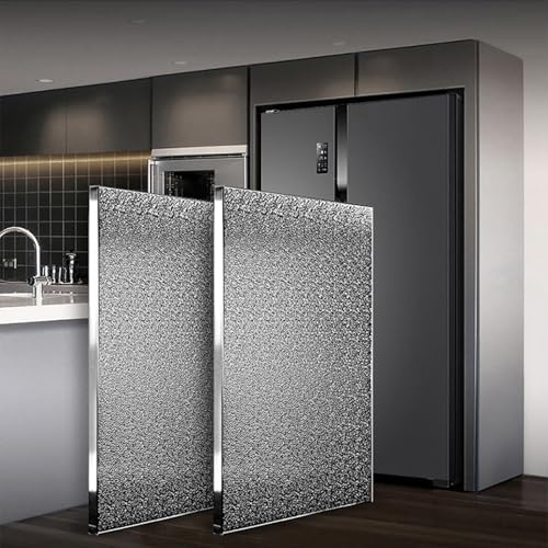 Plaque Anti Chaleur Cuisine Panneau Isolant Thermique Ignifugé Tapis de Protection Thermique en Aluminium Résistant Chaleur 200°C pour Four Armoires et Réfrigérateurs(Adhesive Type,50 x 120 cm)