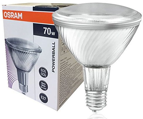 Osram Lámparas de Descarga de Óptima Presión Powerball HCI-PAR30, MH Cerámica Luminarias Abiertas y Cerradas, HCI-PAR30 70W/930 WDL PB SP E27 , 1 PiezaOsram