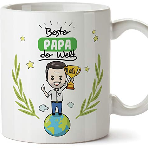 (Tazza in Tedesco) Papa Mug/Mug/Mug Gift Tazza da caffè Bella e Divertente - World's Best Dad - Ceramic 350 ml