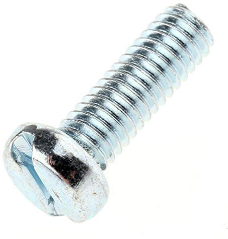 RS PRO Zylinderkopf Schlitz Schrauben verzinkt, M4 x 12mm Stahl, Packung a 100 Stück