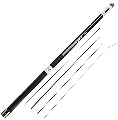 LUOSHUAI Stipprute 8M 9M 10M11M12M13M. Ultra Lange Harte Handstange Teleskop-Kohlefaser-Karpfen-Angelrute-Stream-Möcke-Winterfischen Angelrute (Length : 9m with Accessory)