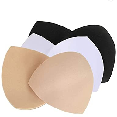 Bra Pads Inserts 3 Pairs,Bra Inserts,Removable Bra Pads Inserts Women's Comfy Sports Cups Bra Insert for Bikini Top Swimsuit