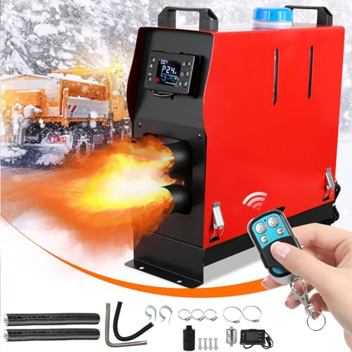 Sonnewelt 12V Standheizung Diesel 8KW, Diesel Lufterhitzer Luft Dieselheizung mit Schalldämpfer, Air Diesel Heizung, LCD Luftheizung Standheizung für Auto RV Boote Wohnmobil Bus LKW