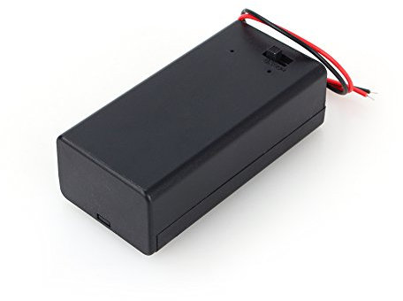 Soporte de Batería de 9 V con Interruptor, Caja de Batería Portátil con Bloque de Abrazadera de Resorte, Caja de Batería con Tapa, para Juguetes, Electrodomésticos, Bricolaje