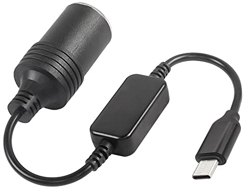 XMSJSIY USB auf Zigarettenanzünder Stromkabel Sockel Konverter USB Typ C Stecker 5V zu 12V Zigarettenanzünder Buchse Adapter Fahrzeug Auto Boost Netzkabel
