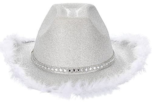 Flash Pulver Hut Edge Shiny Cowboy Hut Braut Cowgirl Hut Doppelsieger Nachtclub Carnival Hut