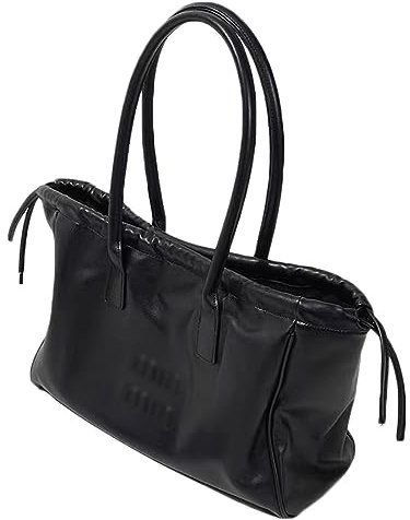 UMMEI Schwarze Damen Henkeltaschen Einkaufstasche 37 X 10 X 30Cm Große Einkaufstasche Mit Tragegriffen Und Zeichenfolge PU Leder Tote Shopper Bag Für Arbeit, Schule, Nnentasche,Schwarz