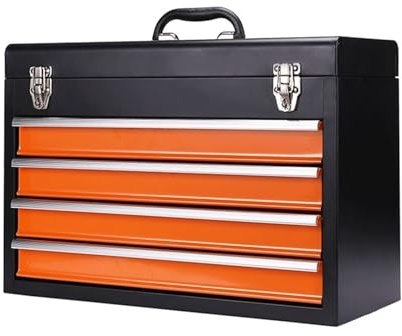 GLigeT Tragbare Schubladen-Werkzeugkiste, Mehrzweck-Stahl-Werkzeugkasten/Truhe, Haushaltswerkzeuge und Verbraucheraufbewahrung, Metallbox for die Organisation von Werkzeugen (Size : L)
