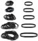 100Stück Schwarze Große Gummibänder 5 Größen von taktischen Gummibändern Heavy Duty Gummiringe, Extra Breite und Dicke Gummibänder Witterungsbeständige Gummibänder für Camping-2.5/4/5/7/8CM*5MM