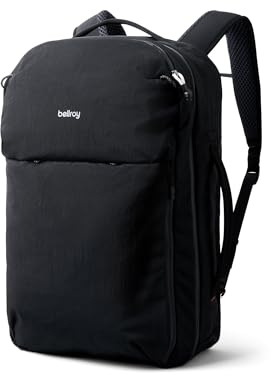 Bellroy Lite Travel Pack 30L, Handgepäck-Reiserucksack - Black | 30L-Handgepäck-Reiserucksack mit Laptopfach, Innen-Packfächern und verstaubaren Schultergurten