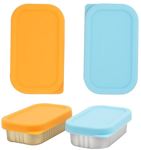 2PCs Silicone Can Lids for Season 4.37 oz Sardines Can | Wild Planet 4.37 oz Sardines Can, Rectangle Sealing Lid, Can Covers for Canned Sardines, Food Cover, Freezer Dishwasher Safe (Can NOT Included)