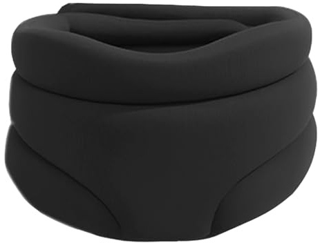 Comforso Nackenstütze Weiche Schaumstoff,Halskrause für Nackenschmerzen und Unterstützung,Verstellbare Cervicalstütze lindert Schmerzen und Druck in Wirbelsäule,Universelle Schlafen (Nylon, Schwarz)