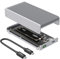 Qwiizlab Enclosure SSD esterna Thunderbolt USB4 senza ventola da 40 Gbps con chasis dissipatore di calore in alluminio, supporta SSD M.2 NVMe fino a 8 TB, argento (SSD non incluso)