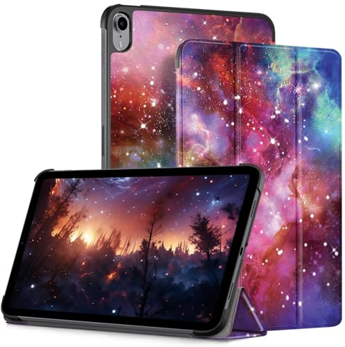 HEISHAYU Funda para iPad (A16) 11ª Generación (2025) 11 Pulgadas/iPad 10ª Generación (2022) 10.9 Pulgadas, Case con Auto-Reposo/Activación, Cielo Estrellado Rojo