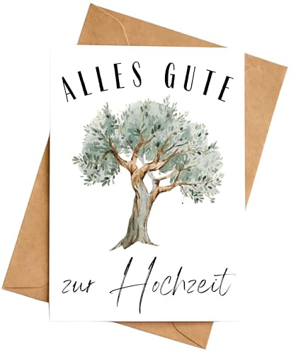 Palanemo Hochzeitskarte Olivenbaum Natur DIN A6 inkl. Umschlag
