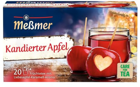 Meßmer Kandierter Apfel | Früchtetee mit Liebesapfel-Karamell-Aroma | 20 Teebeutel | aromatisch & fruchtig