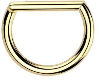 Treuheld® Halbrundes Titan Segmentring-Clicker Piercing - 3 Farben - 3 Größen