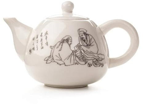 YGLEEULI Teiera in Ceramica Fatta a Mano, Decorazione for la casa, teiere in Porcellana, teiere da Ufficio, teiere Bianche, bollitori(ColorB)