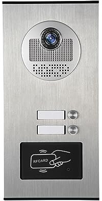 SMTYXS Video-Gegensprechanlage, 7-Zoll-WLAN, Kabellose Video-Türsprechanlage, Türklingel-Gegensprechanlage for 2/3 Einheiten Wohnung(660-2)