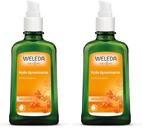 WELEDA Bio Sanddorn Körperöl - ätherisches Naturkosmetik Hautpflege Massageöl/Pflegeöl mit Sesamöl zur intensiven Pflege von trockener Haut mit fruchtigem Mandarine & Grapefruit Duft (vegan, 100ml)