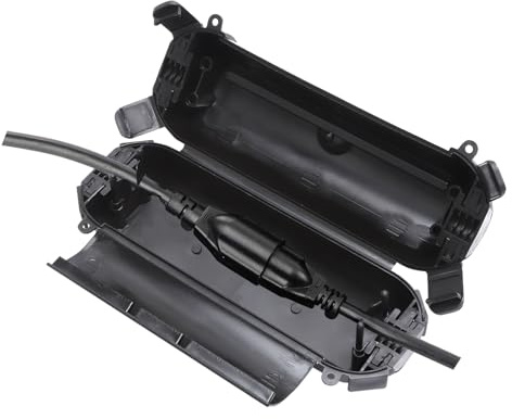 APOMOONS Protection Prise Electrique Exterieur Cache Prise Exterieure Etanche Boitier Prise Etanche Exterieur Boite Etanche 18 X 6 X 5,5 cm Noir