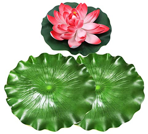 OFFSCH 3piezas Accesorios De Flor De Simulada Decoración Flotante para Piscina De Plantas De Estanque De Simulación Artificial para Jardín