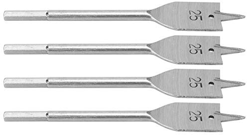 Itonash Flat Wood Drill Bit, High Carbon Steel Woodworking Drilling Tool with Cutting Thorn Design for Accurate Positioning, 25mm Hole Opening 28mm Shank Length