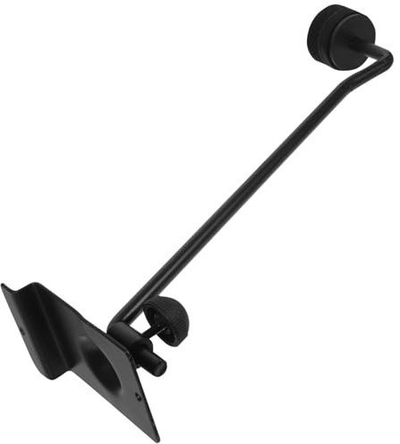 Brazo de Pared para Platillos Slatwall de Hierro Negro | Soporte de Exhibición para Cymbals, Colgador de Ranura, Accesorio Profesional