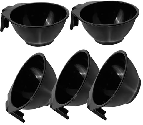 GANAZONO 5 Piezas Cuencos para Tinte de Cabello Boles Tintes Resistentes de Plástico para Peluquería y Uso Doméstico Cuencos de Coloración DIY Fáciles de Limpiar y Aplicar Color Bowls para