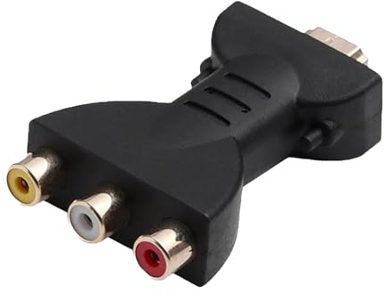 HDMI auf 3 RCA Adapter, HDMI zu 3RCA Adapter Konverter Robuster Hd-kabeladapter Video Audio Adapter Video Konverter Composite Videokabeladapter Plug and Play Für HDTV DVD Projektor Heimkino Schwarz