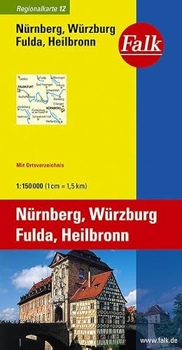 Falk Regionalkarte Nürnberg - Würzburg - Fulda - Heilbronn 1:150 000