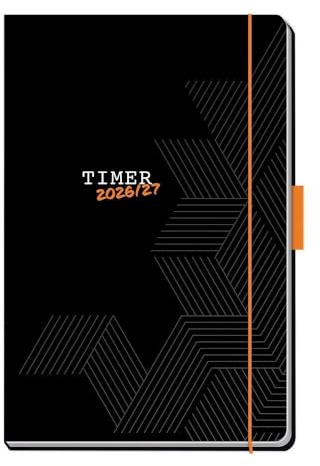 TRÖTSCH - Schülerkalender Specials mit Gummiband und Stifthalter Uni Black 26/27