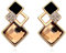 Crystalline Azuria Kristalle Braun Simulierter Topas Rhombus Ohrringe 18 kt Vergoldet für Damen