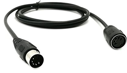 SinLoon 4.9FT MIDI 5PIN DIN Verlängerungskabel DIN 5-Pin Stecker auf Buchse Kabel für MIDI Keyboard E-Piano Synthesizer MIDI Gitarre-1.5M