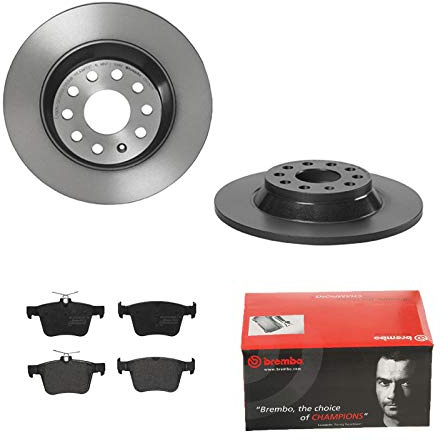 BREMBO BREMSSCHEIBEN Ø300mm + BREMSBELÄGE HINTEN FÜR VW GOLF 7 PASSAT 3G TOURAN