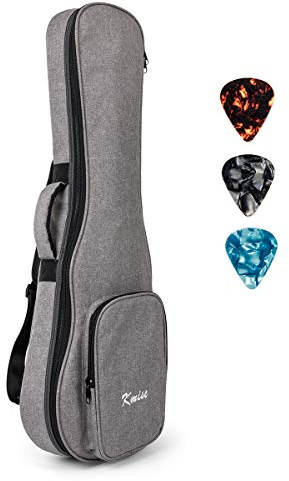 Kmise 32 inch Baritone Gig Bag Soft Carring Case for Guitarlele UBass Guitar Double Strap with 3 Picks