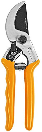 GRÜNTEK Raven Anvil Secateurs 200 mm – SK5 Teflon-Coated Blade, 18 mm Cut – Ergonomic Garden Secateurs | Pruning Shears for Fresh & Dry Wood