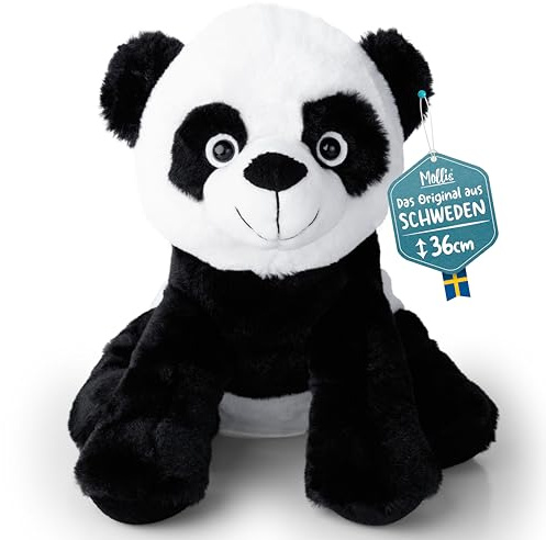 Mollis Kuscheltier - Kuschelpanda - 30 cm - Plüschtier-Panda - Kinder-Kuscheltier - weiches Stofftier für Kinder und Babys