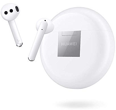HUAWEI, FreeBuds 3, Auriculares inalámbricos con cancelación de Ruido Activa (Chip Kirin A1, Baja latencia, Conexión Bluetooth ultrarrápida, Altavoz de 14 mm, Carga inalámbrica), Color Blanco