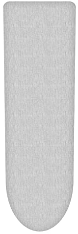 Vinsani Moderner extra großer Bügelbrettbezug mit universeller Passform, Multi-Fit, Schaumstoff-Rückenpolsterung, 100 % Baumwolle, einfache Passform, 140 x 52 cm, hergestellt in der EU, Silber