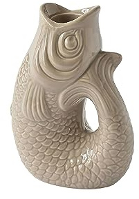 Giftcompany Monsieur Carafon Kerzenhalter Fisch XS Sandstone 12,7cm